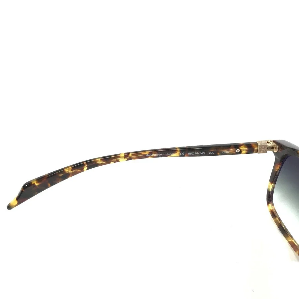 Morgenthal Frederics Sunglasses 320 ROD Brown Square Frames with Green Lenses